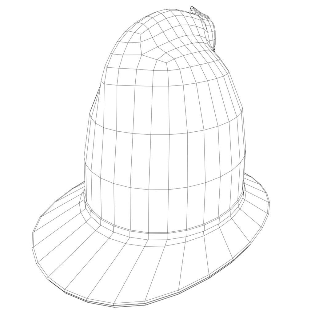 Police Helmet Low-poly 3D model_7