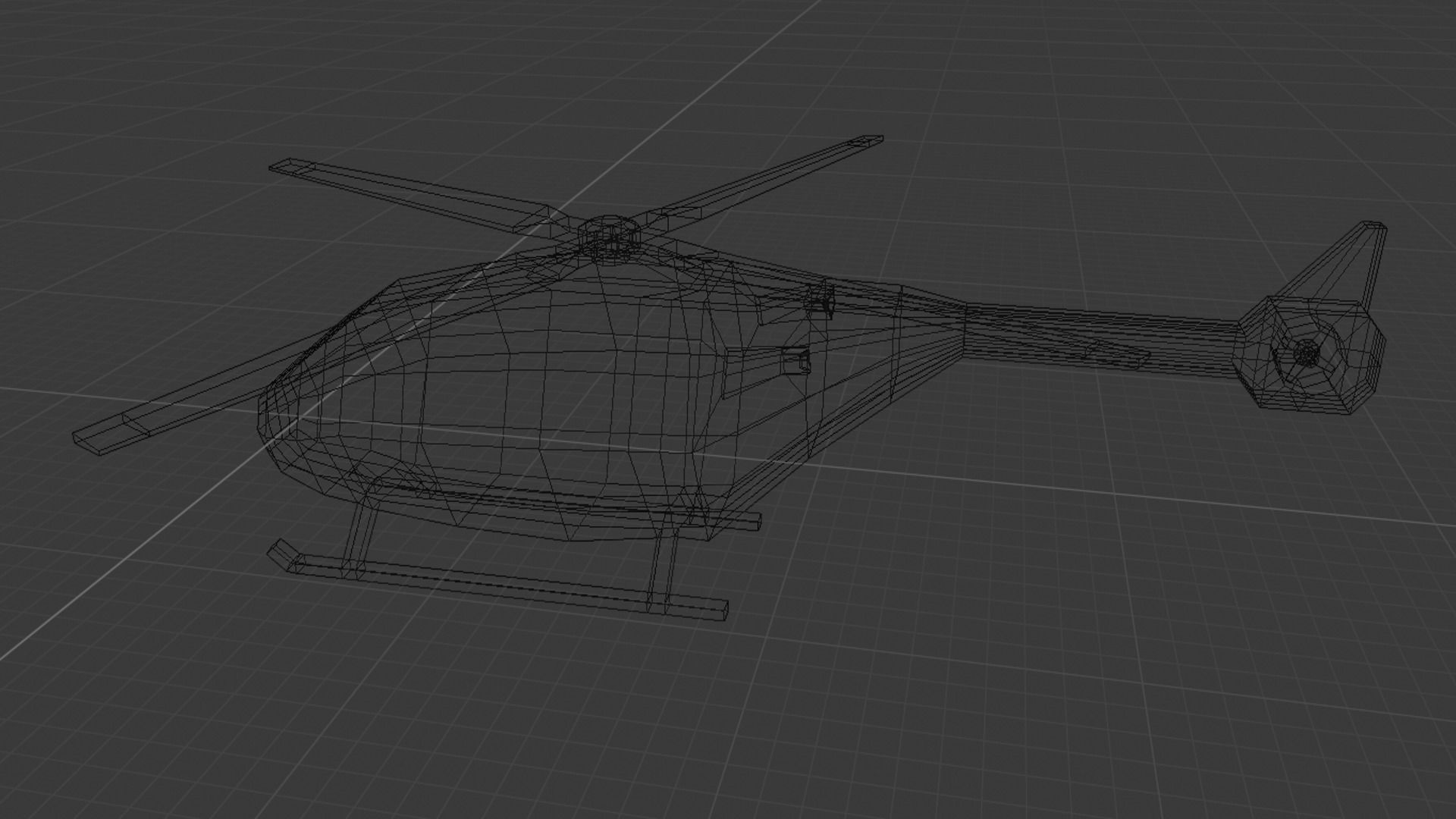 Lowpoly Helicopter Low-poly 3D model_27