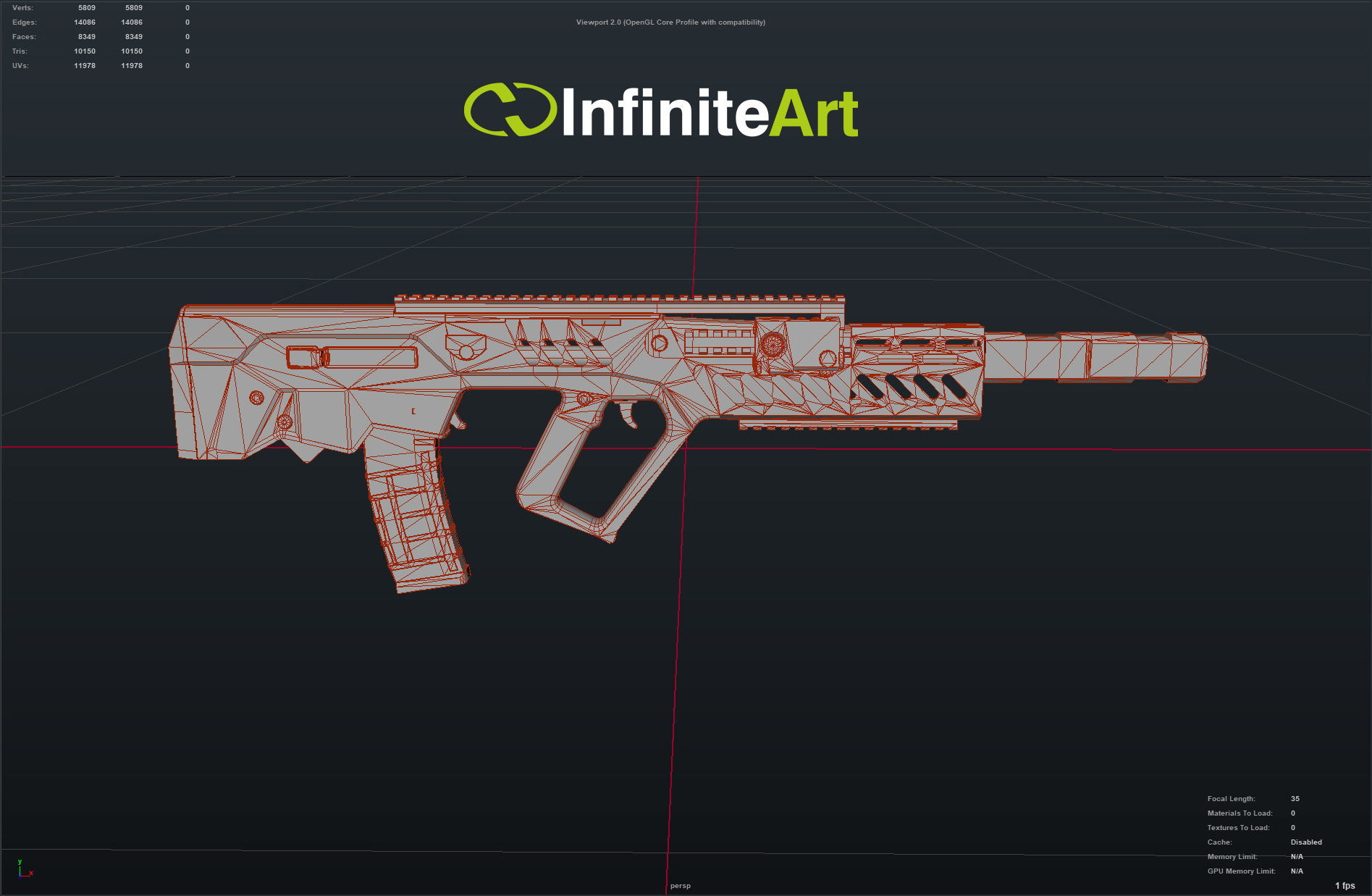 TAR-21 gun Low-poly 3D model_10
