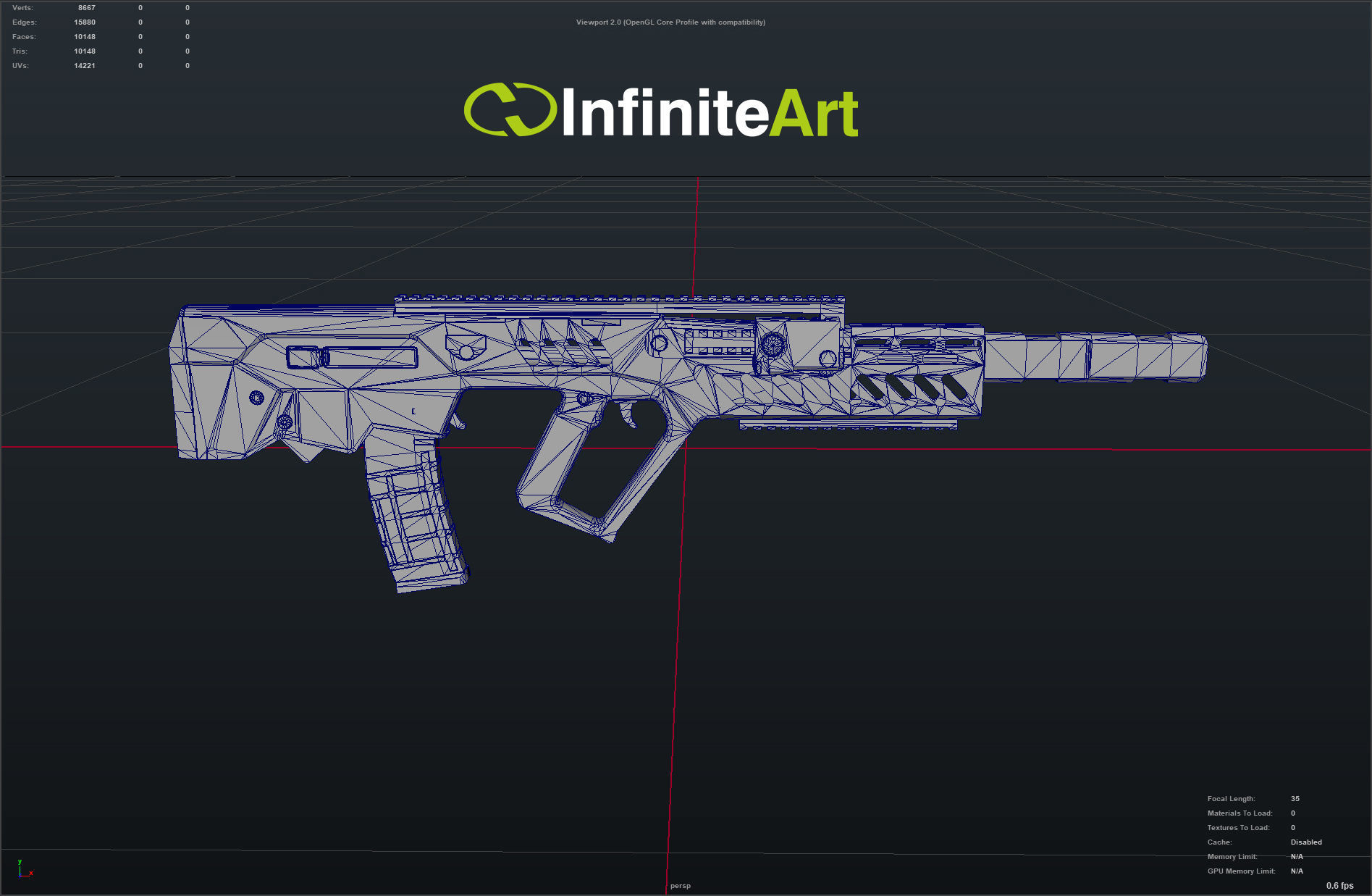 TAR-21 gun Low-poly 3D model_11