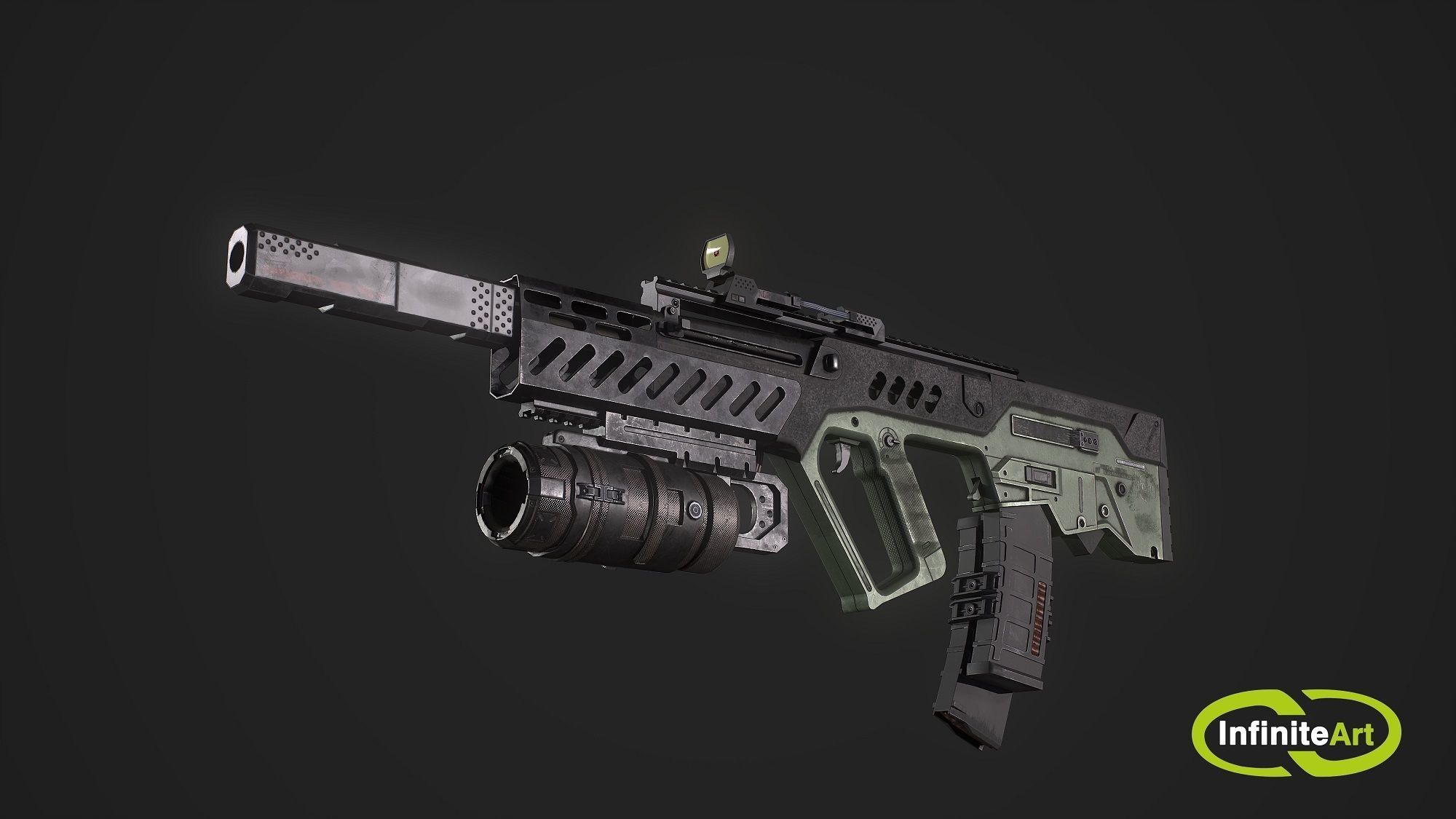 TAR-21 gun Low-poly 3D model_4