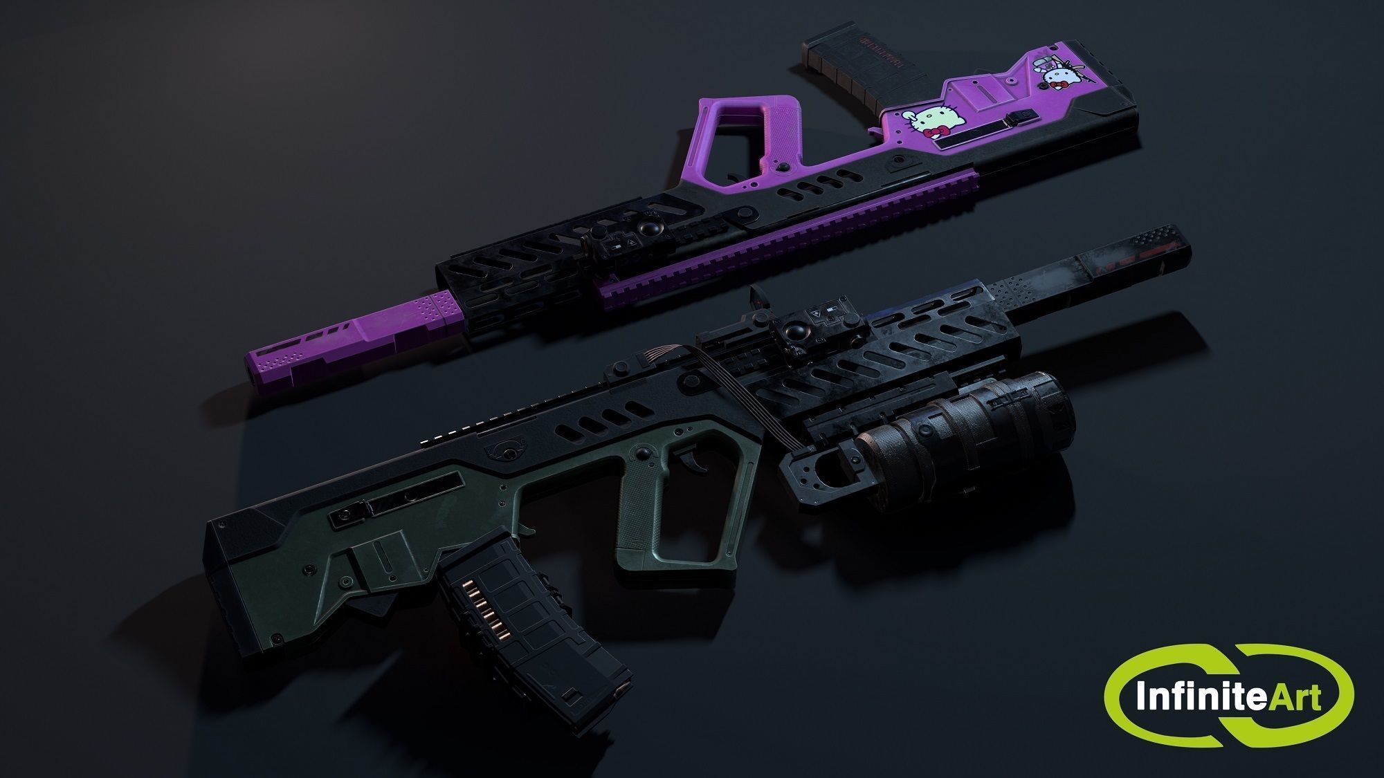 TAR-21 gun Low-poly 3D model_7