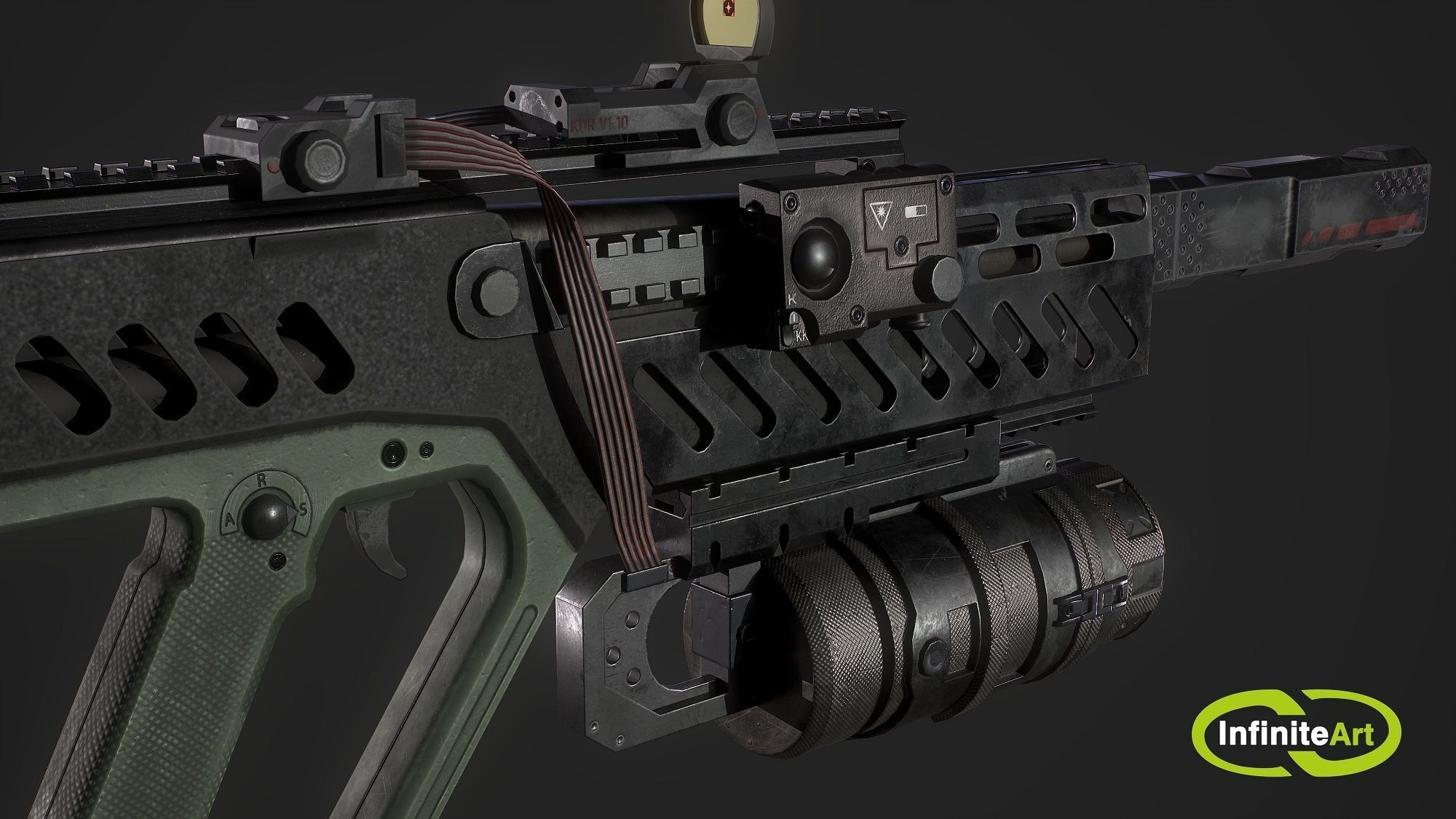 TAR-21 gun Low-poly 3D model_3