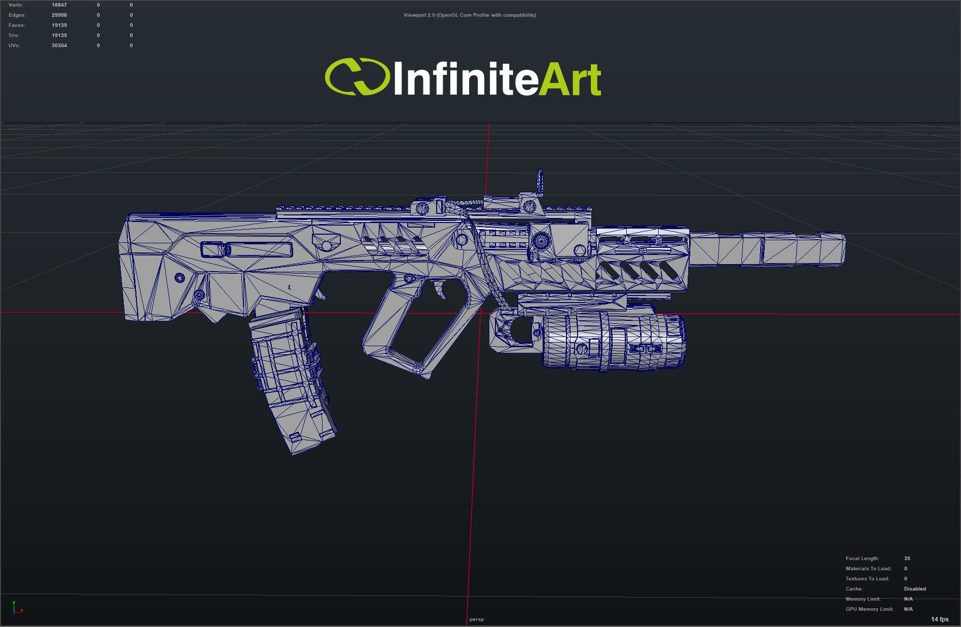 TAR-21 gun Low-poly 3D model_12