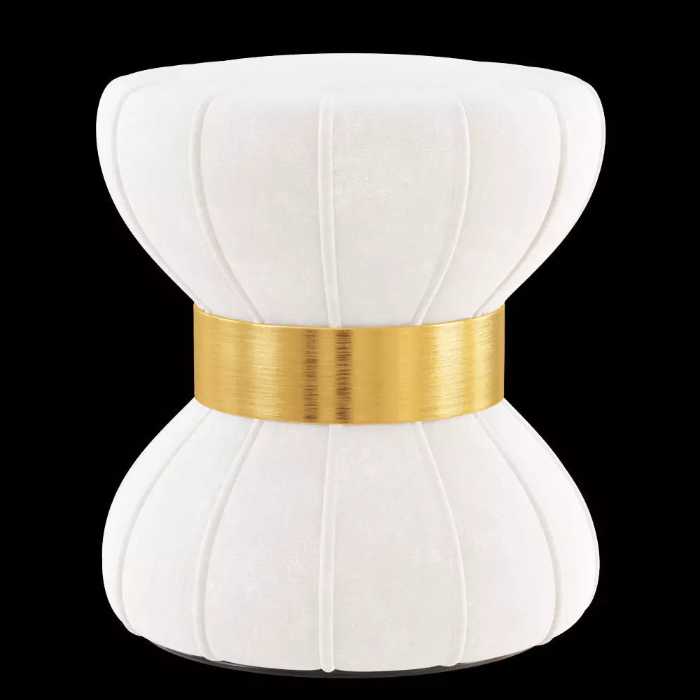 Vino Ottoman Stool in Velvet 3D model