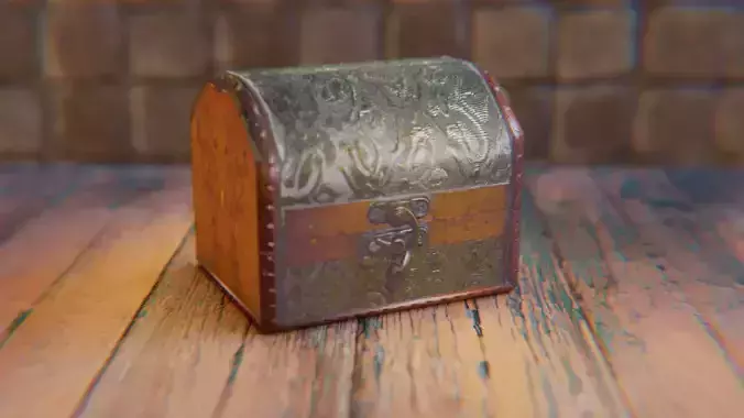 Game ready Trunk asset - Low poly - Low quality - Low resolution