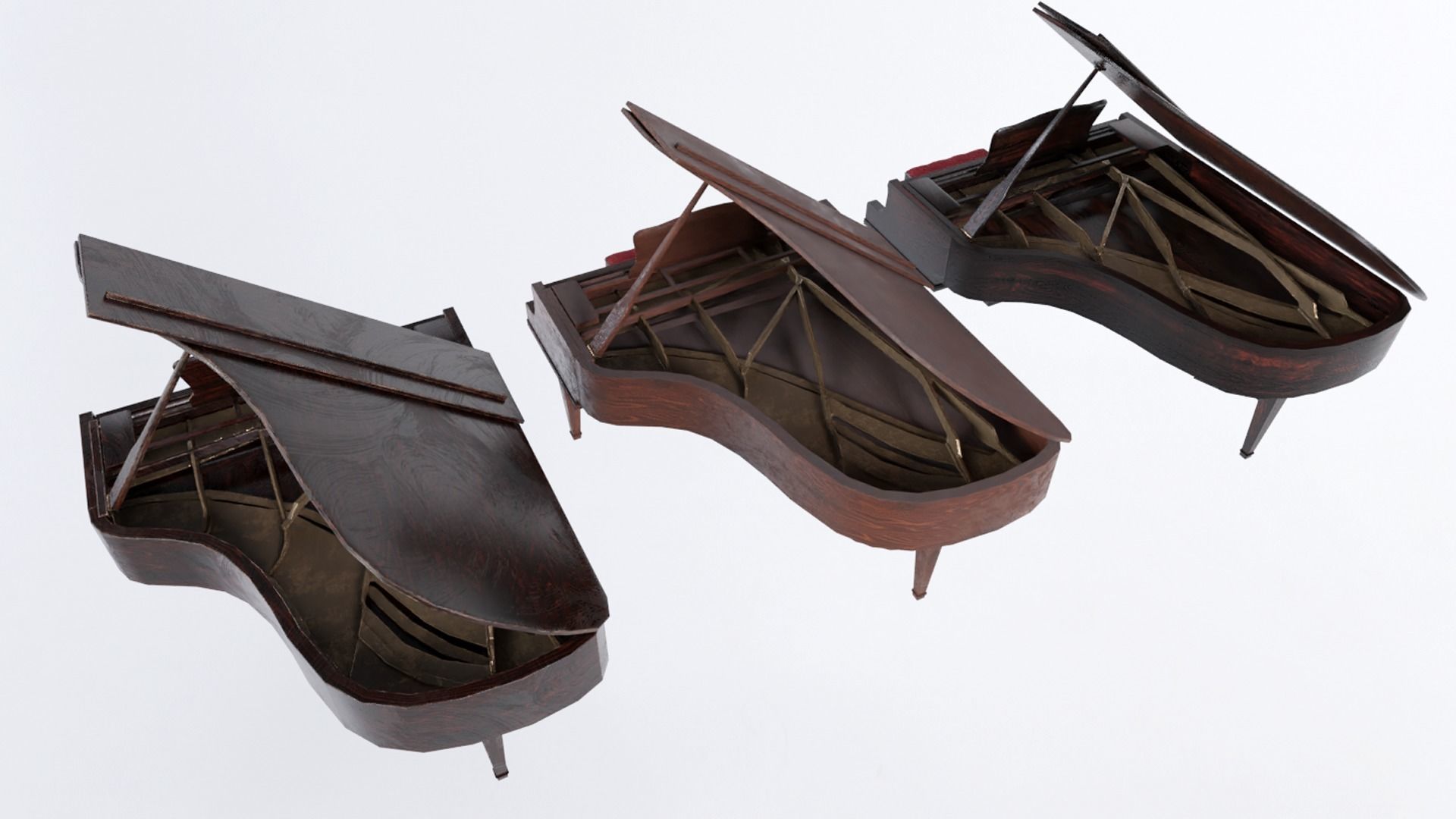 Grand Piano Low-poly 3D model_4