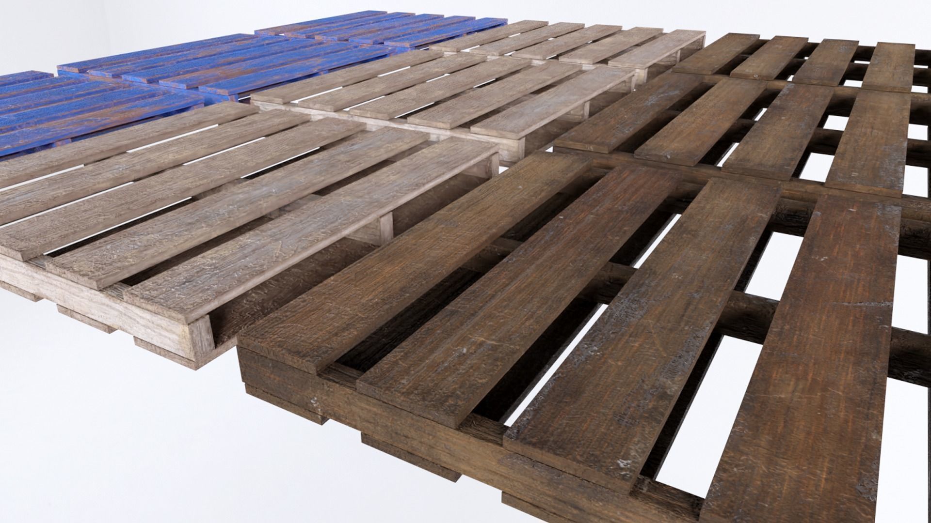 Wood Pallets Low-poly 3D model_1