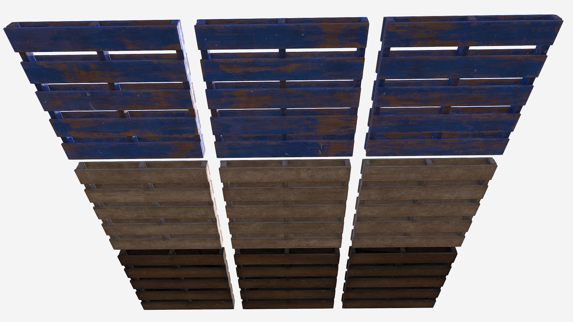 Wood Pallets Low-poly 3D model_6
