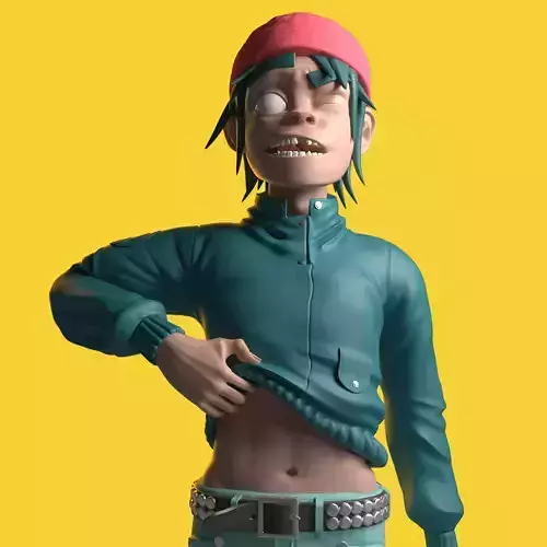 Gorillaz - 2D  3D print model