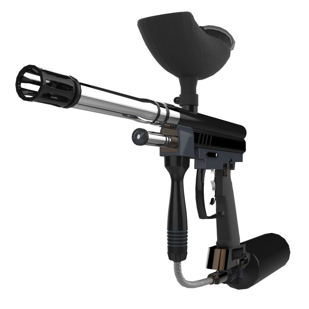 Spyder Paintball Gun Low-poly 3D model_2
