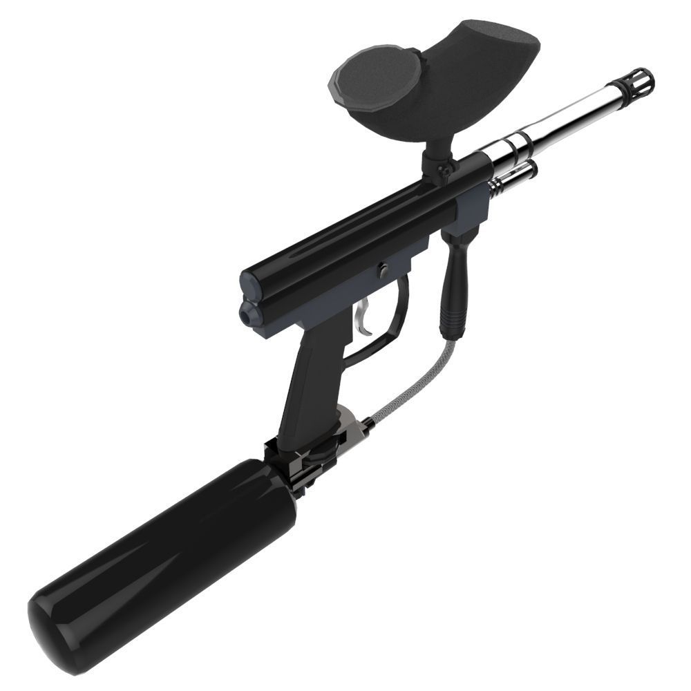 Spyder Paintball Gun Low-poly 3D model_5