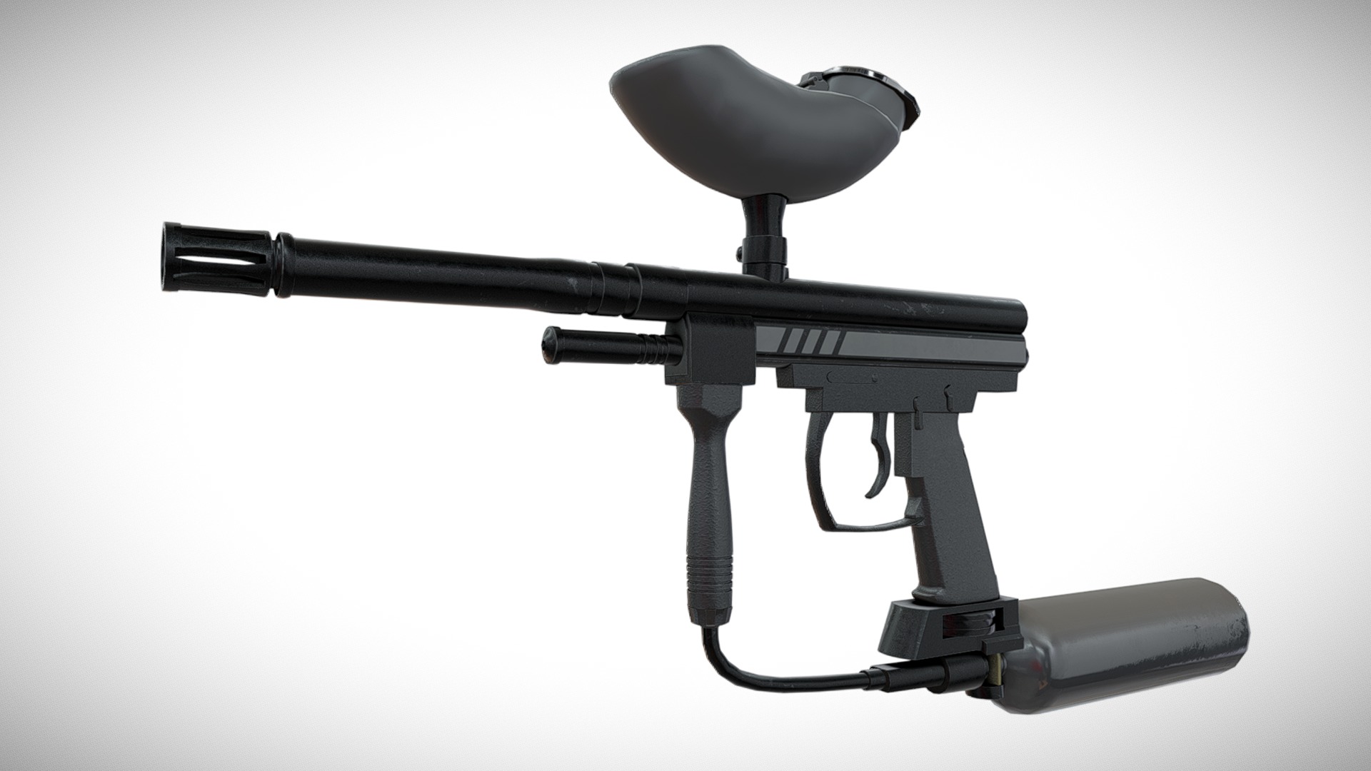 Spyder Paintball Gun Low-poly 3D model_1
