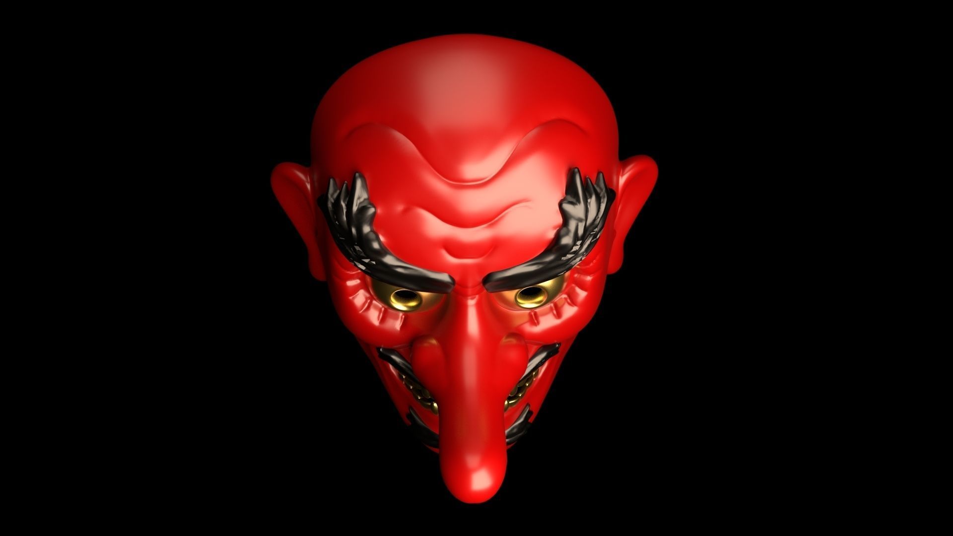 Japan Tengu Mask 3D print model_2