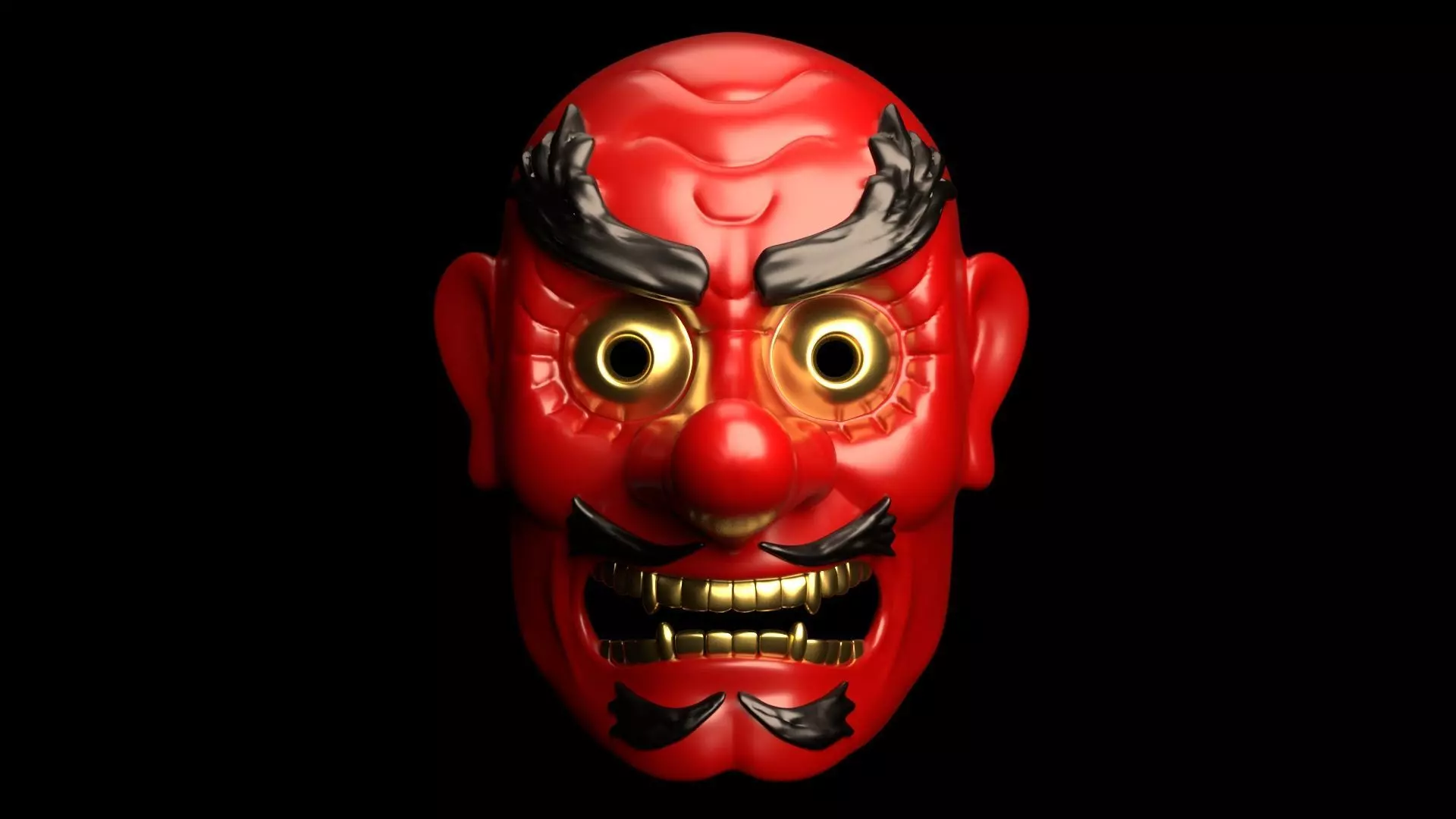 Japan Tengu Mask 3D print model_0