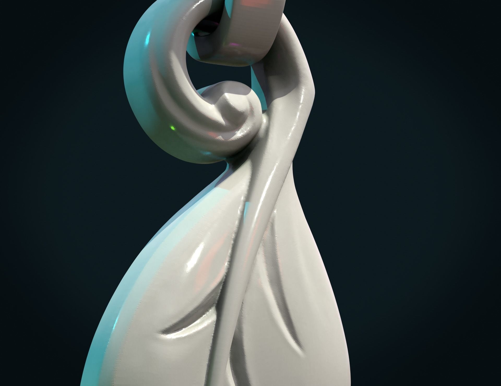 Leaf pendant II 3D print model_9