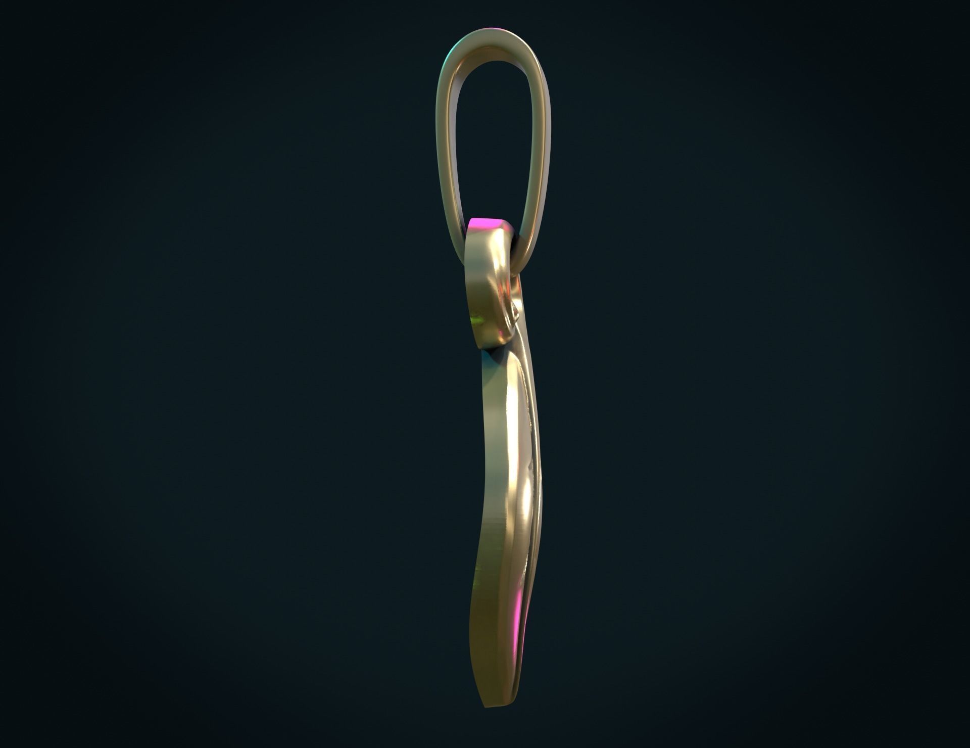 Leaf pendant II 3D print model_5