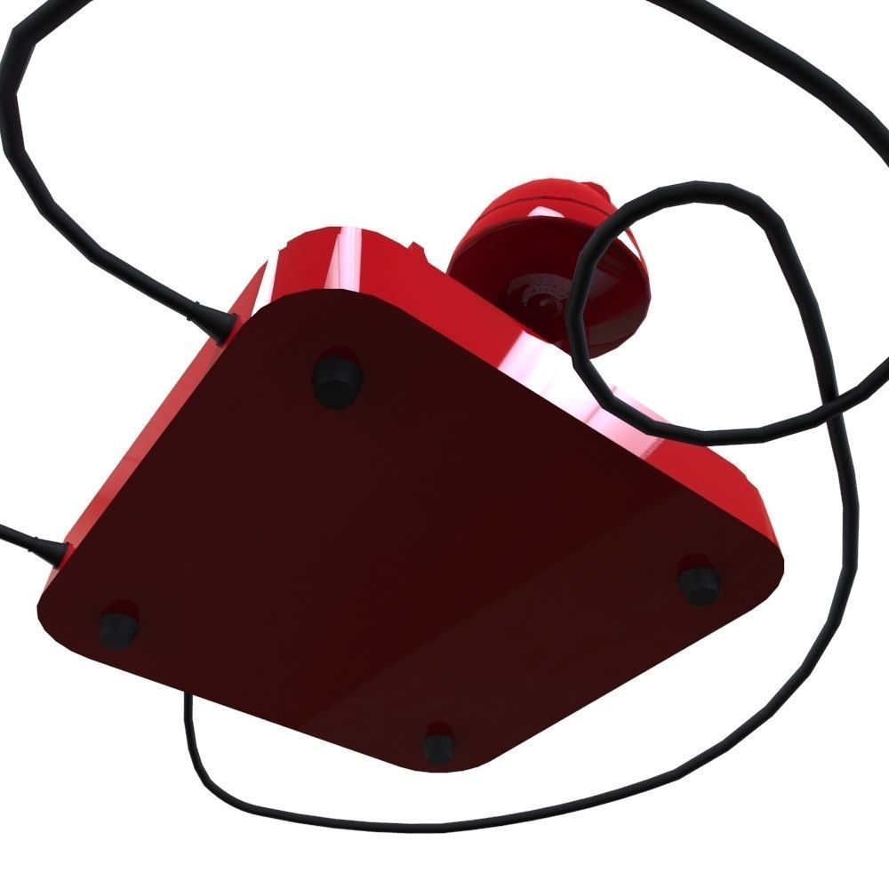 Rotary Phone Low-poly 3D model_2