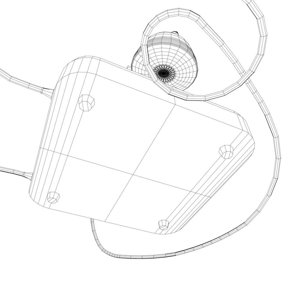Rotary Phone Low-poly 3D model_6