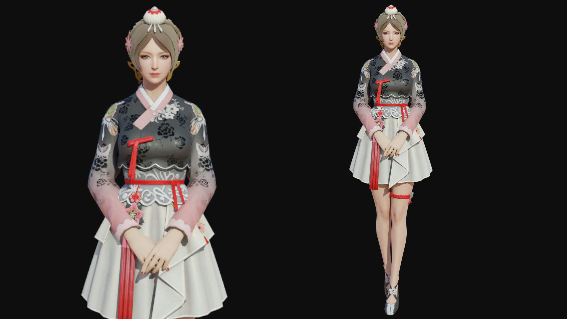 Nuwa Girl Low-poly 3D model_3