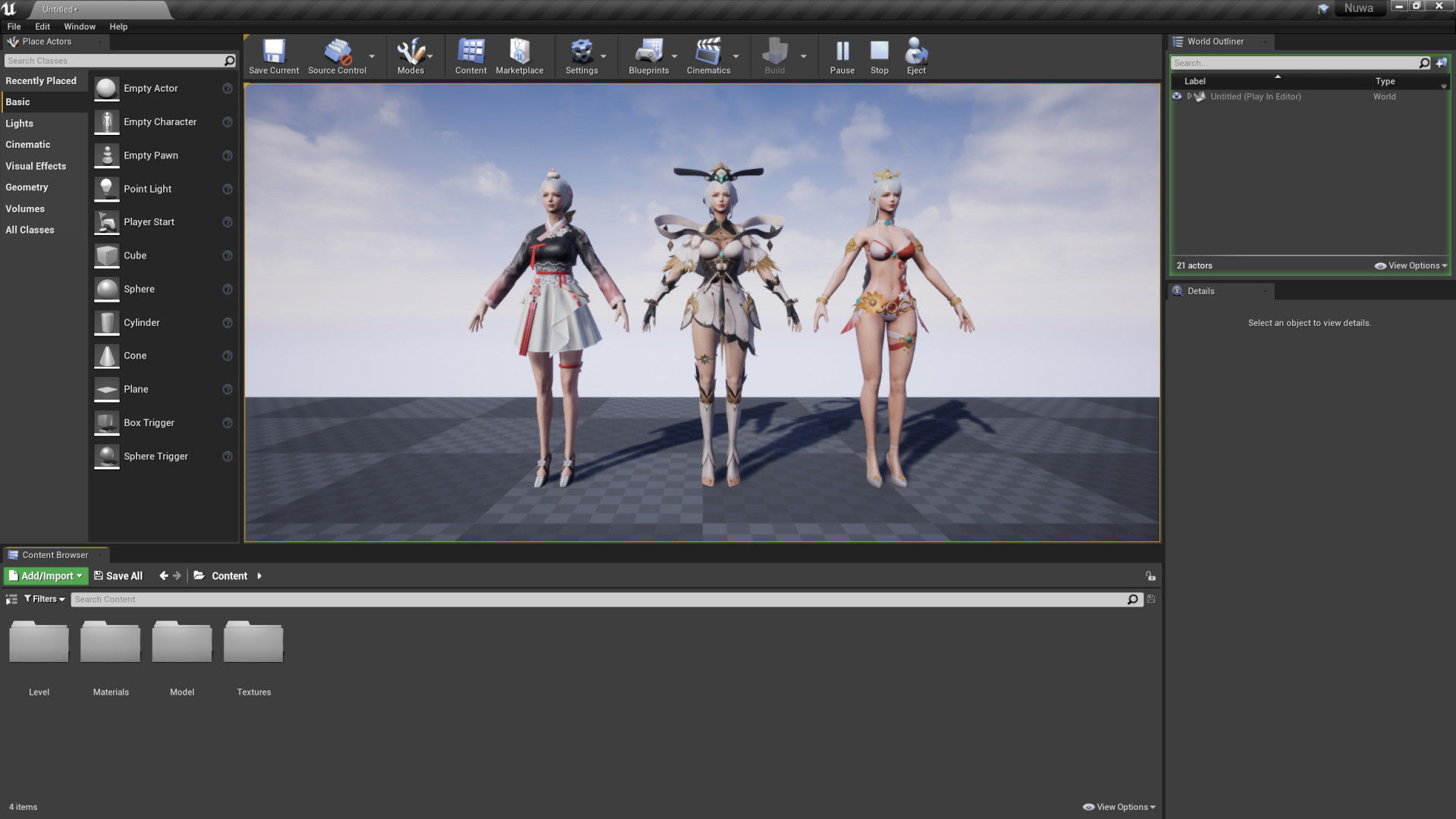 Nuwa Girl Low-poly 3D model_5