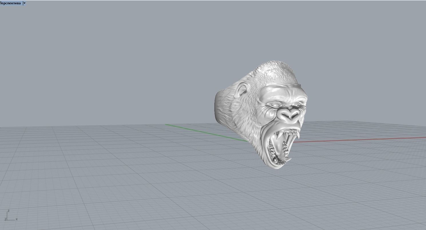 Ring Gorila 3D print model_10