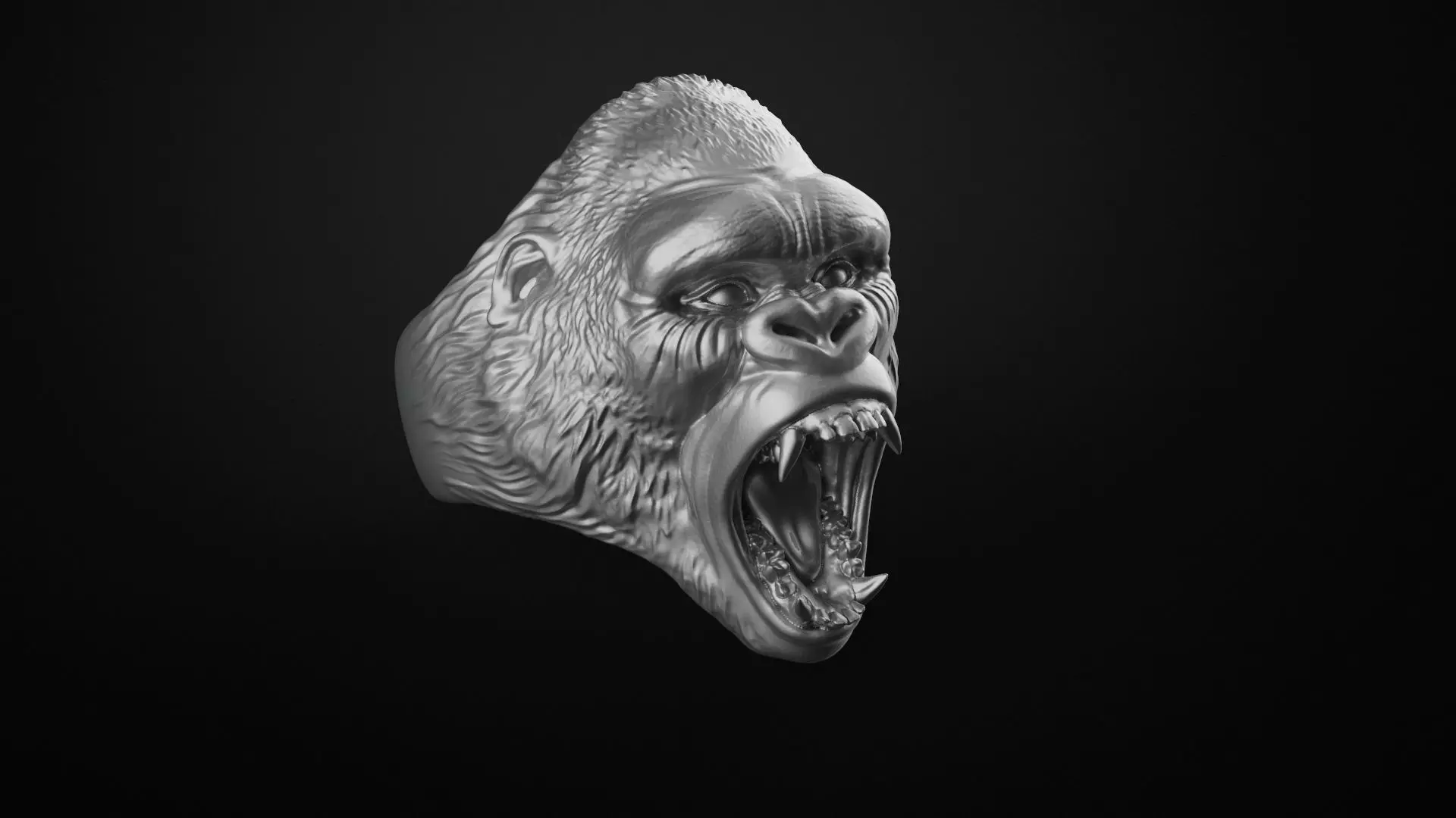 Ring Gorila 3D print model_0