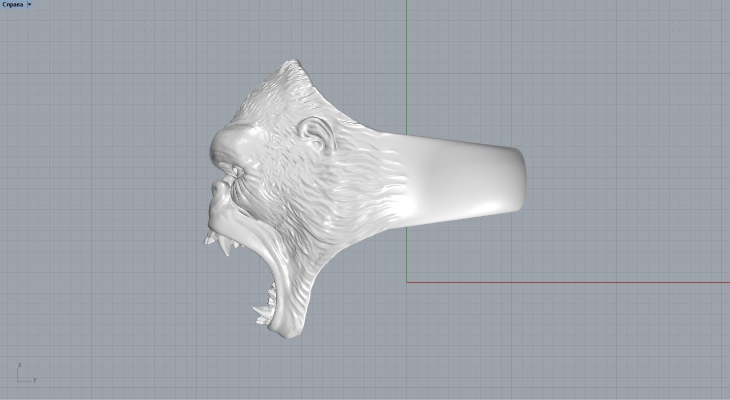 Ring Gorila 3D print model_9