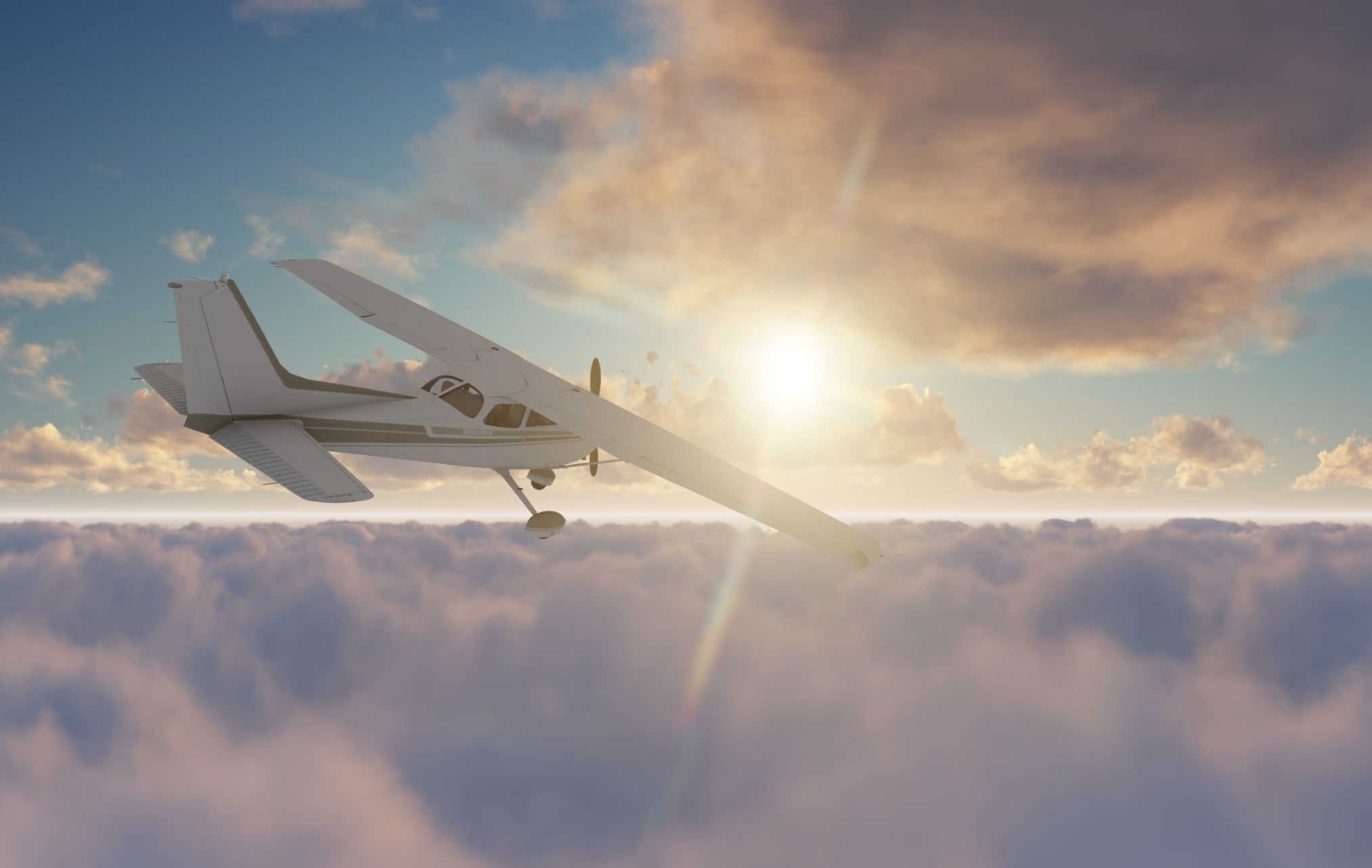 Above the clouds HDRI pack for realistic 3d sky and cloud  3D model_11