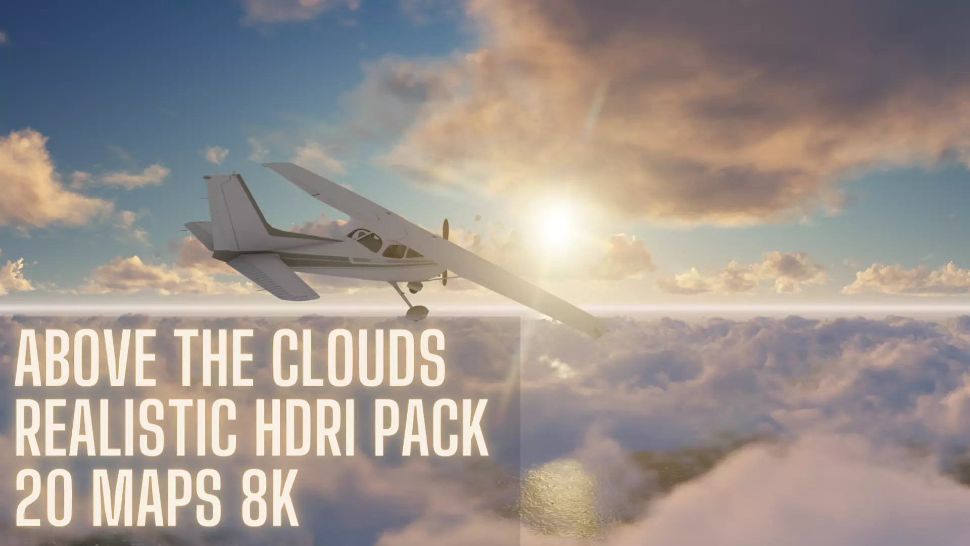 Above the clouds HDRI pack for realistic 3d sky and cloud  3D model_0