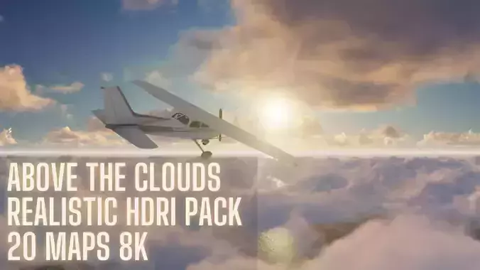 Above the clouds HDRI pack for realistic 3d sky and cloud  3D model