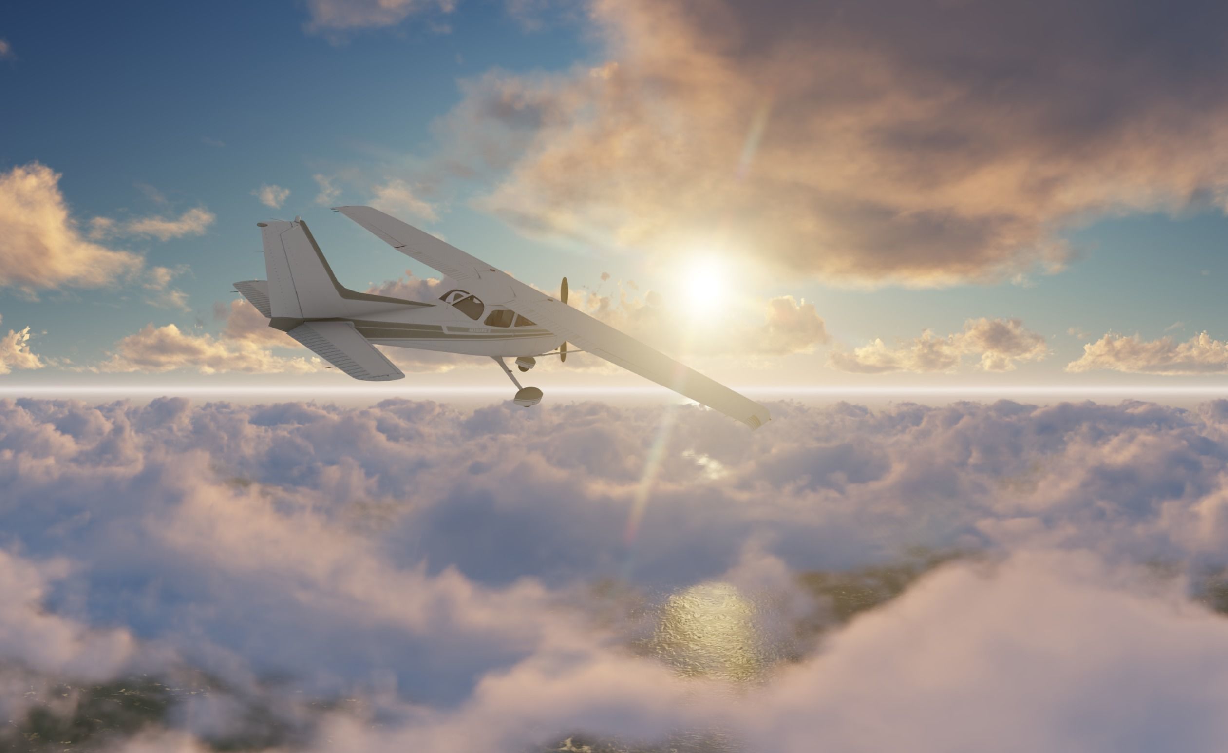 Above the clouds HDRI pack for realistic 3d sky and cloud  3D model_15