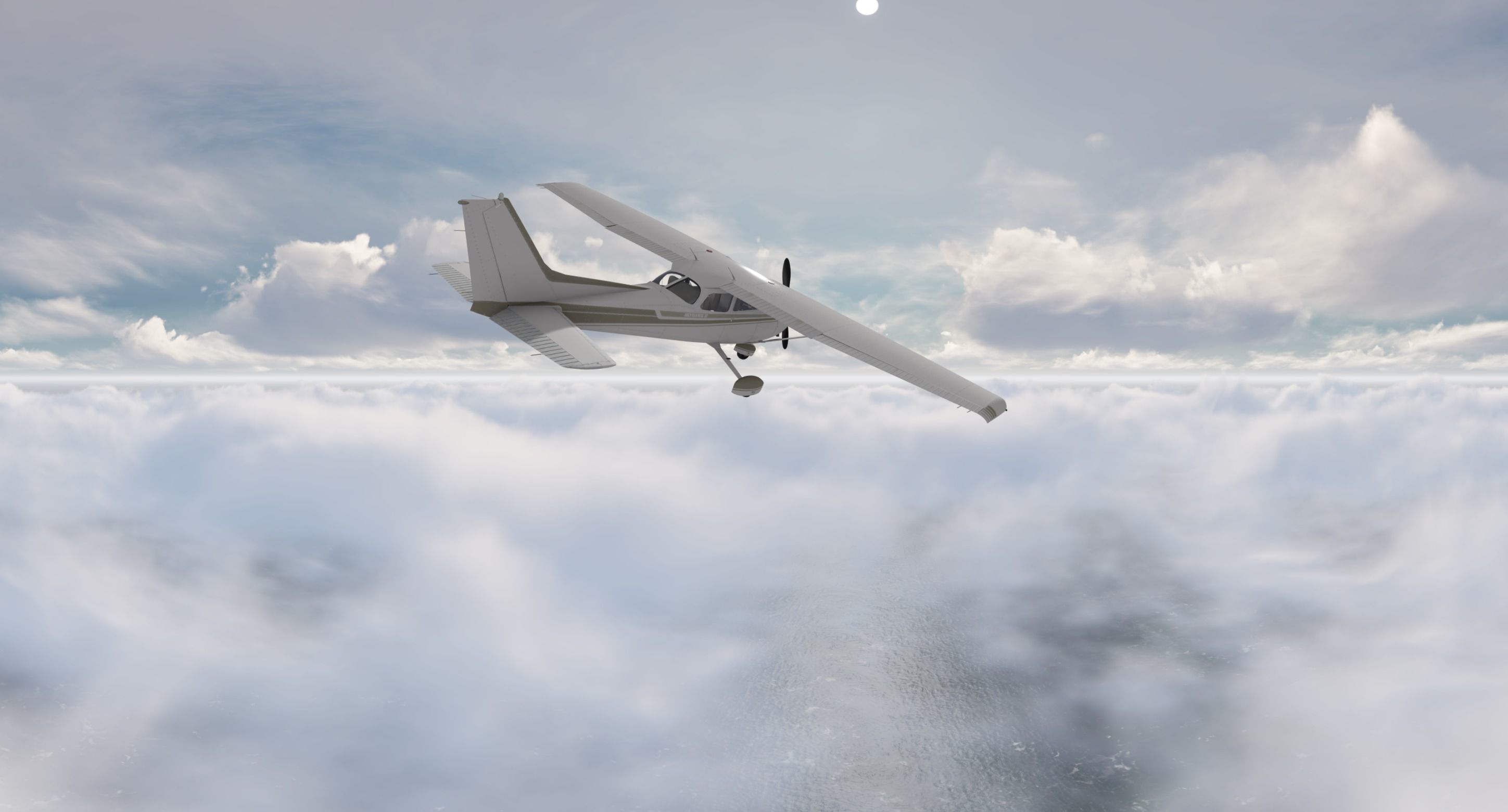 Above the clouds HDRI pack for realistic 3d sky and cloud  3D model_8