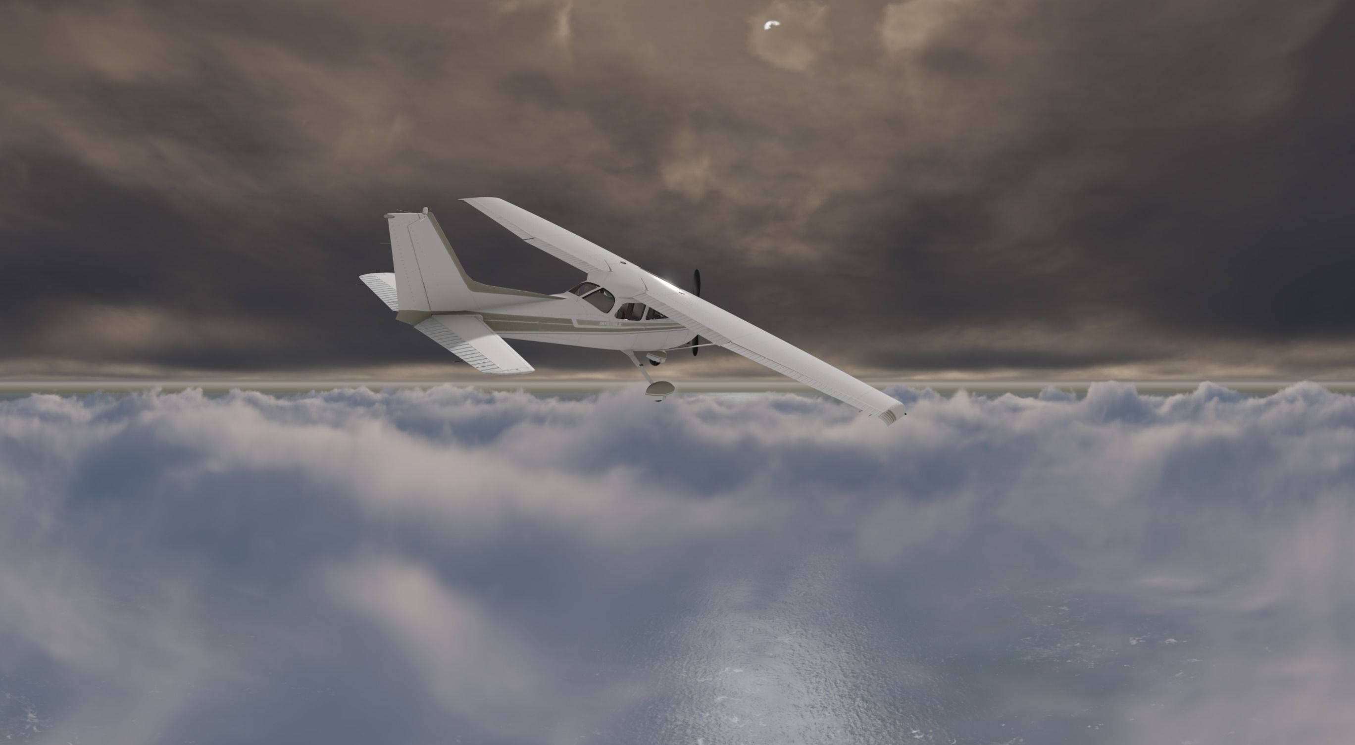 Above the clouds HDRI pack for realistic 3d sky and cloud  3D model_6