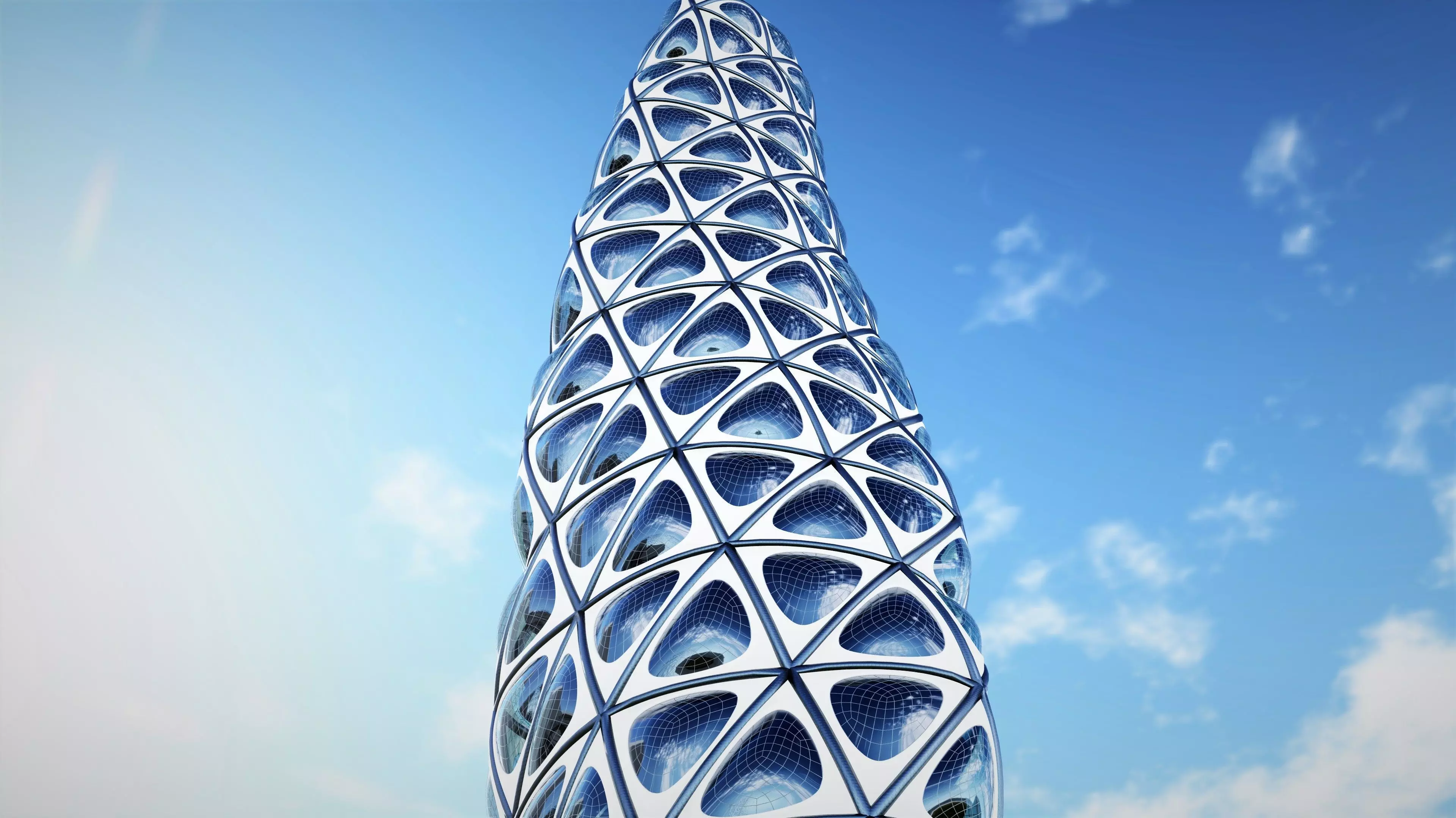 Futuristic Parametric Tower 4 3D model