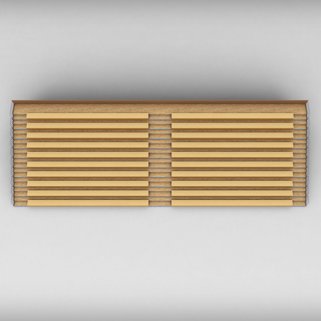 Stadium seating wooden tribune low poly Low-poly 3D model_2