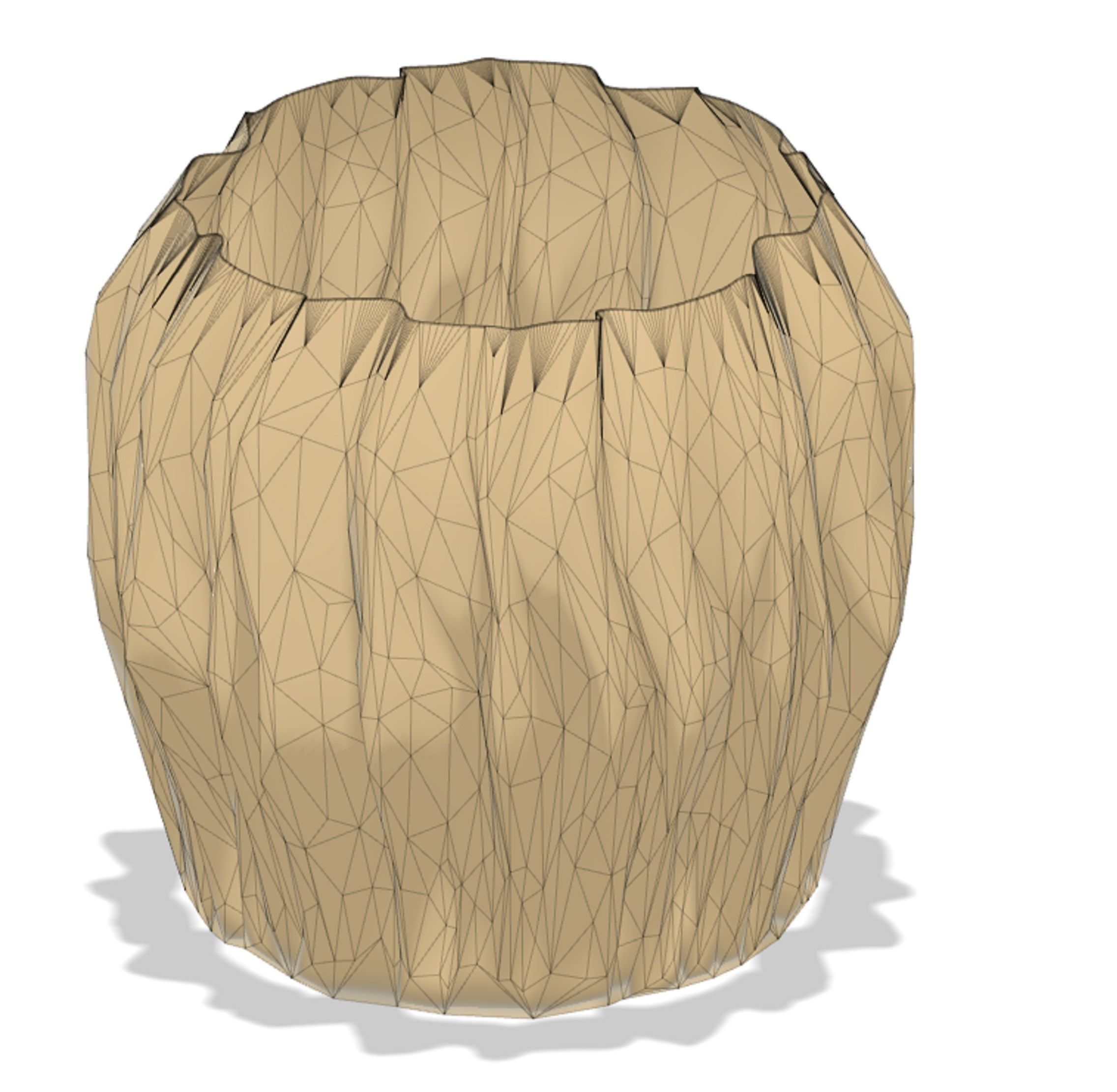 Crumple vase 3D print model_4