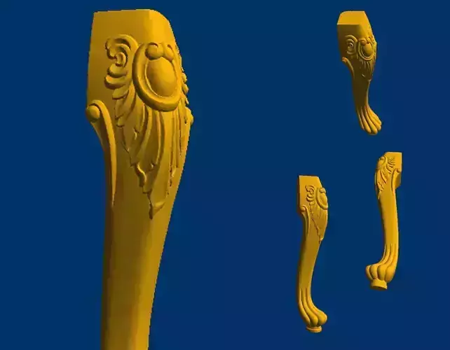 Furniture Legs 3d STL Model Relief for CNC Free 3D print model