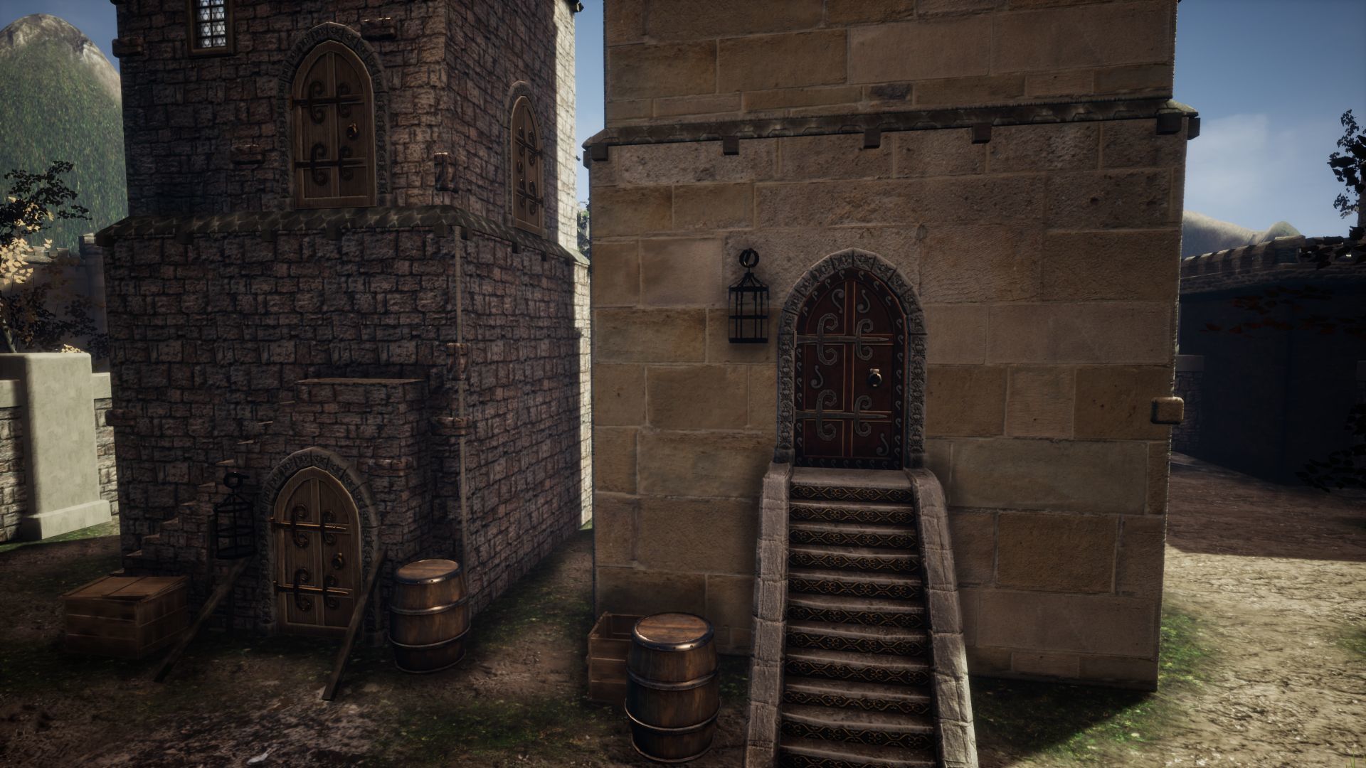 Walls and Towers Unreal Engine Low-poly 3D model_16