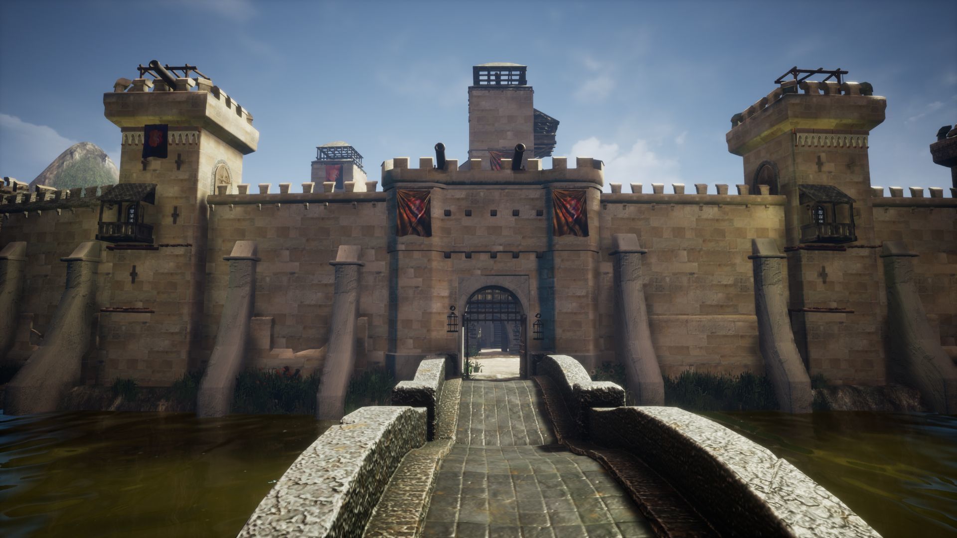 Walls and Towers Unreal Engine Low-poly 3D model_6