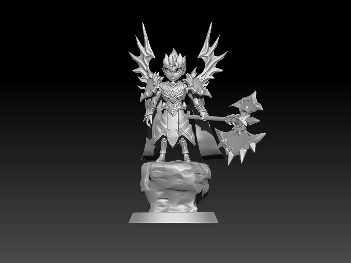 summon statue of demon 3D print model_1