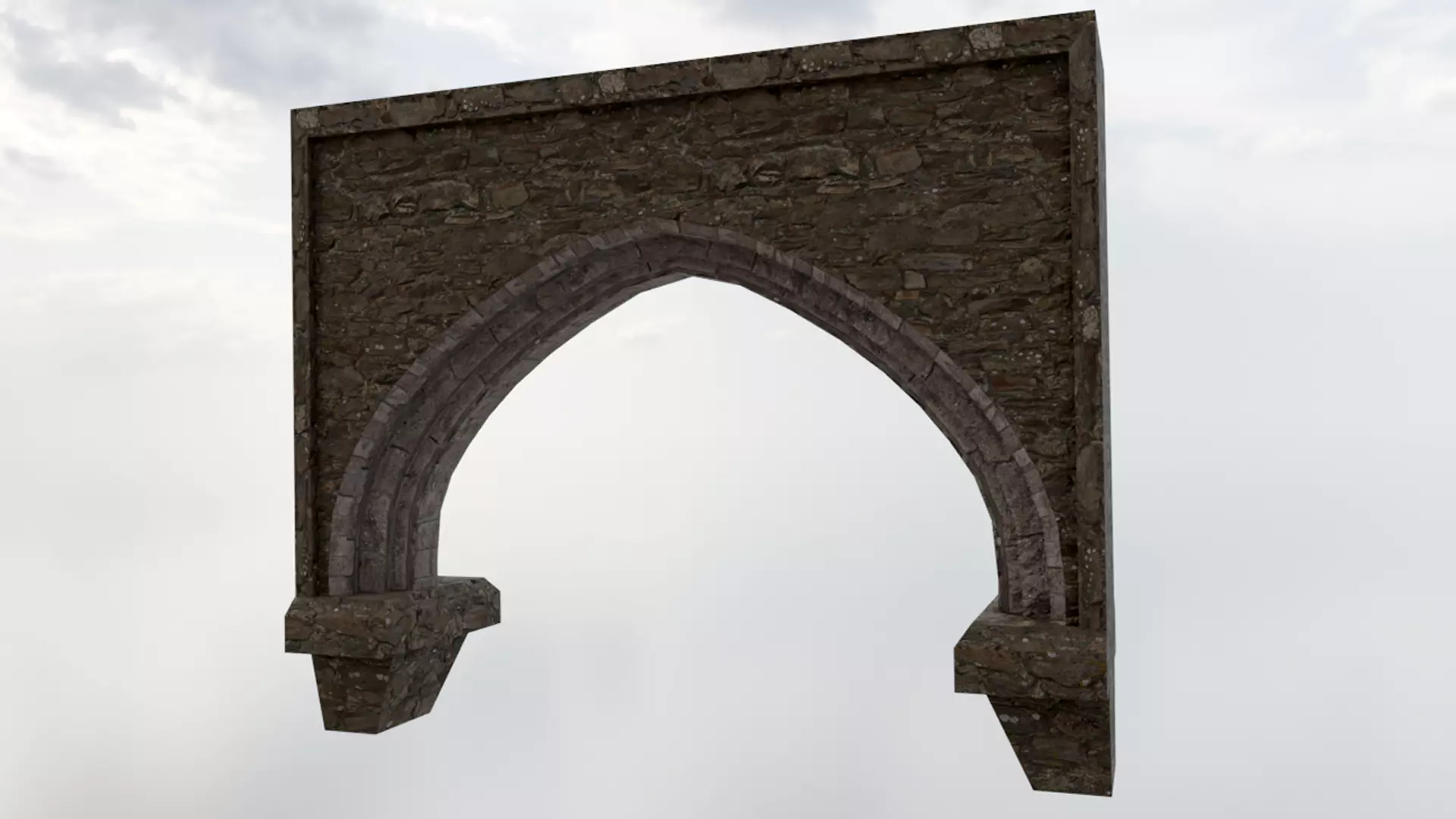 Stone Arch Low-poly 3D model