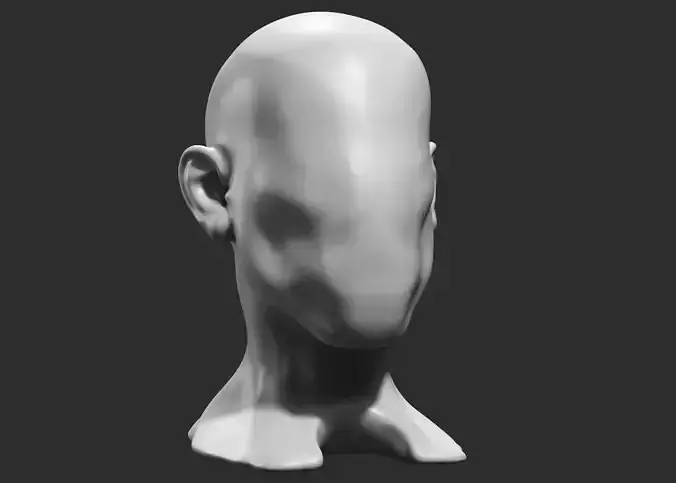 human head modern sculpture 3d print model 76