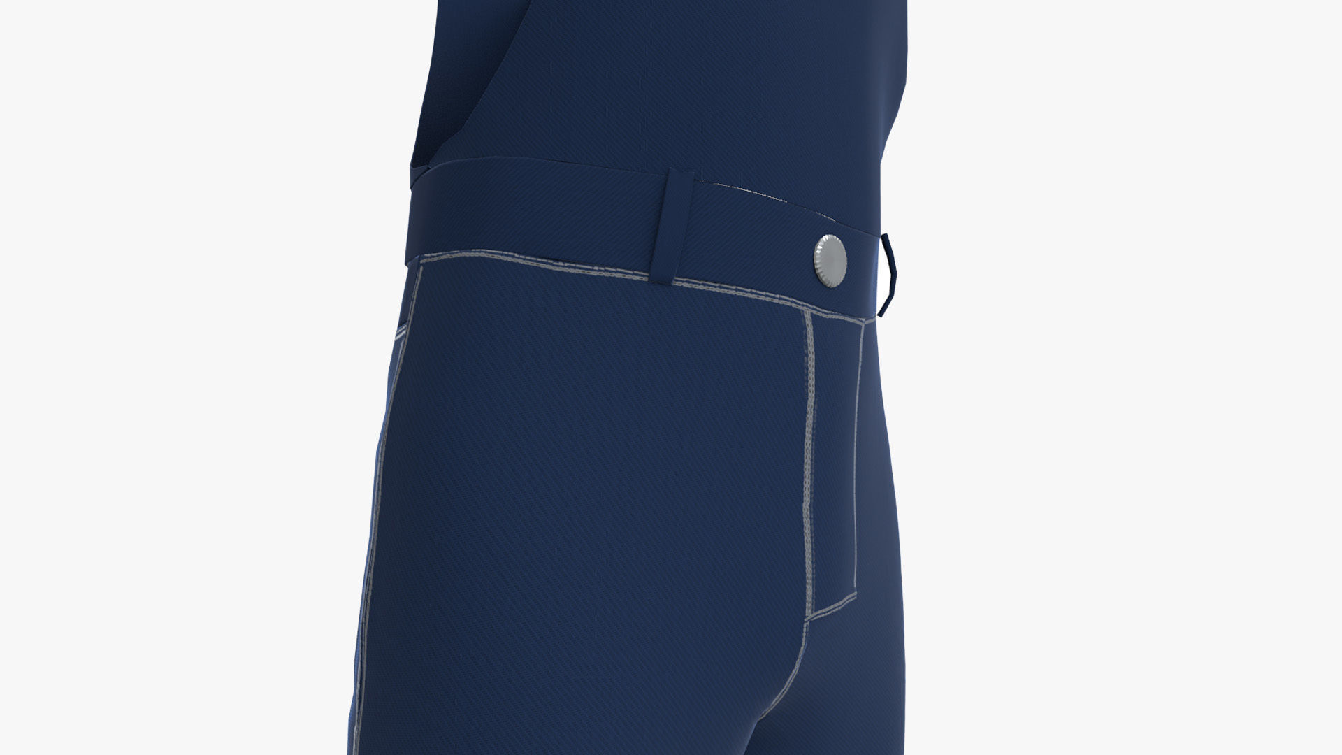 3D Mens Work Wear Mechanics Overalls Low-poly 3D model_4