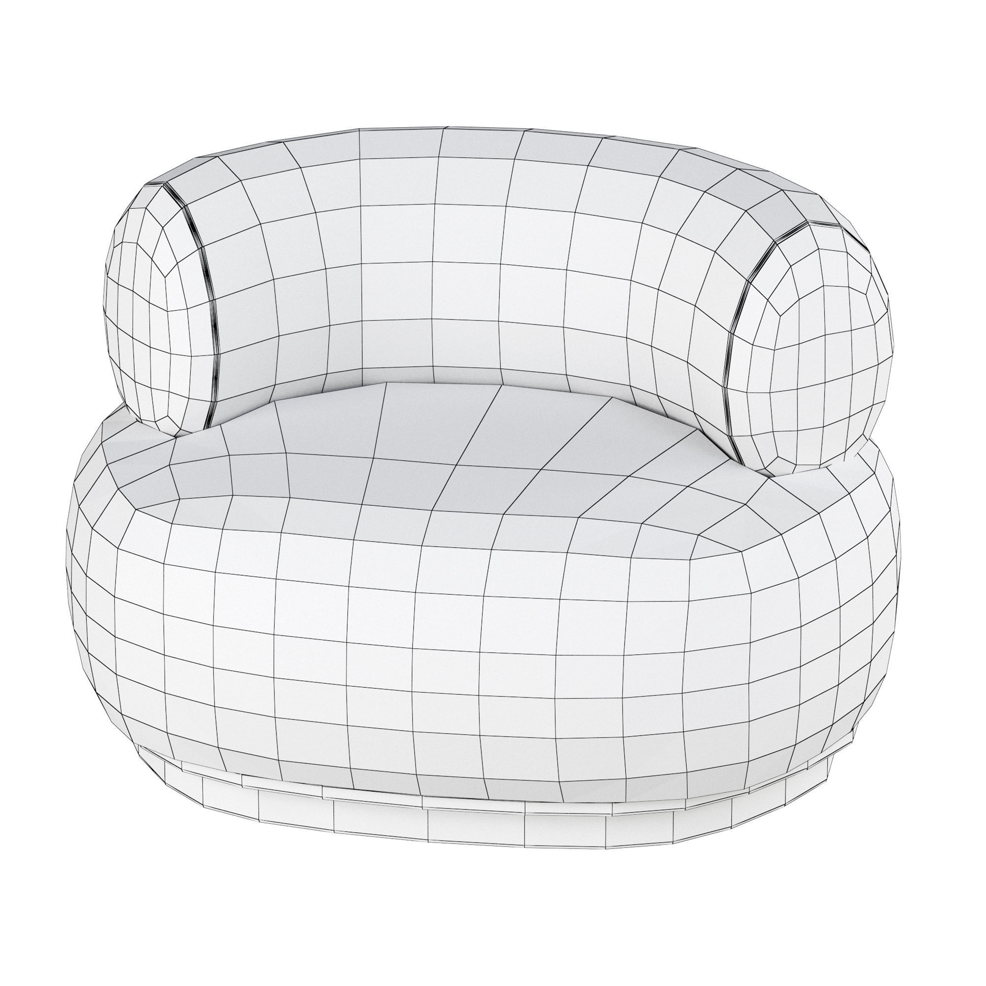 Emmanuelle simon split Armchair 3D model_5