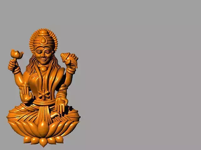 laxmi bhagwan with flower