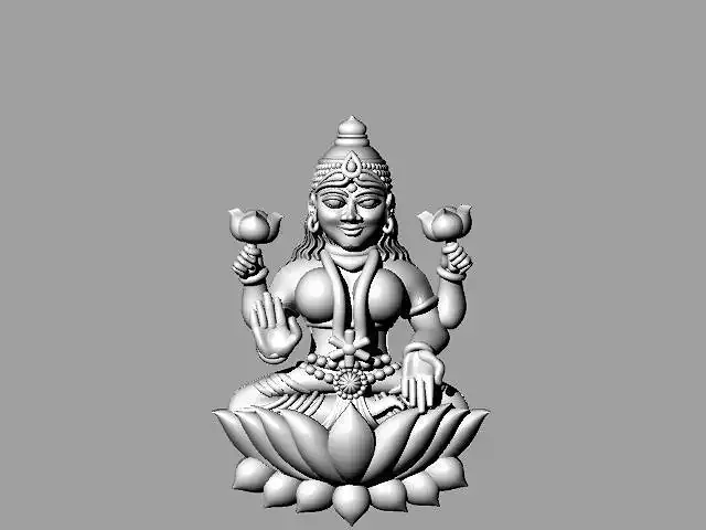 laxmi bhagwan with flower