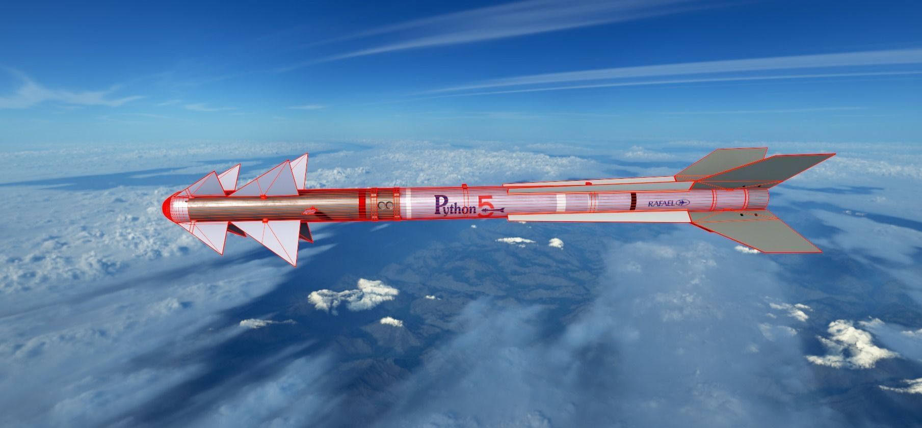 Rafael Python 5 Low-poly 3D model_3