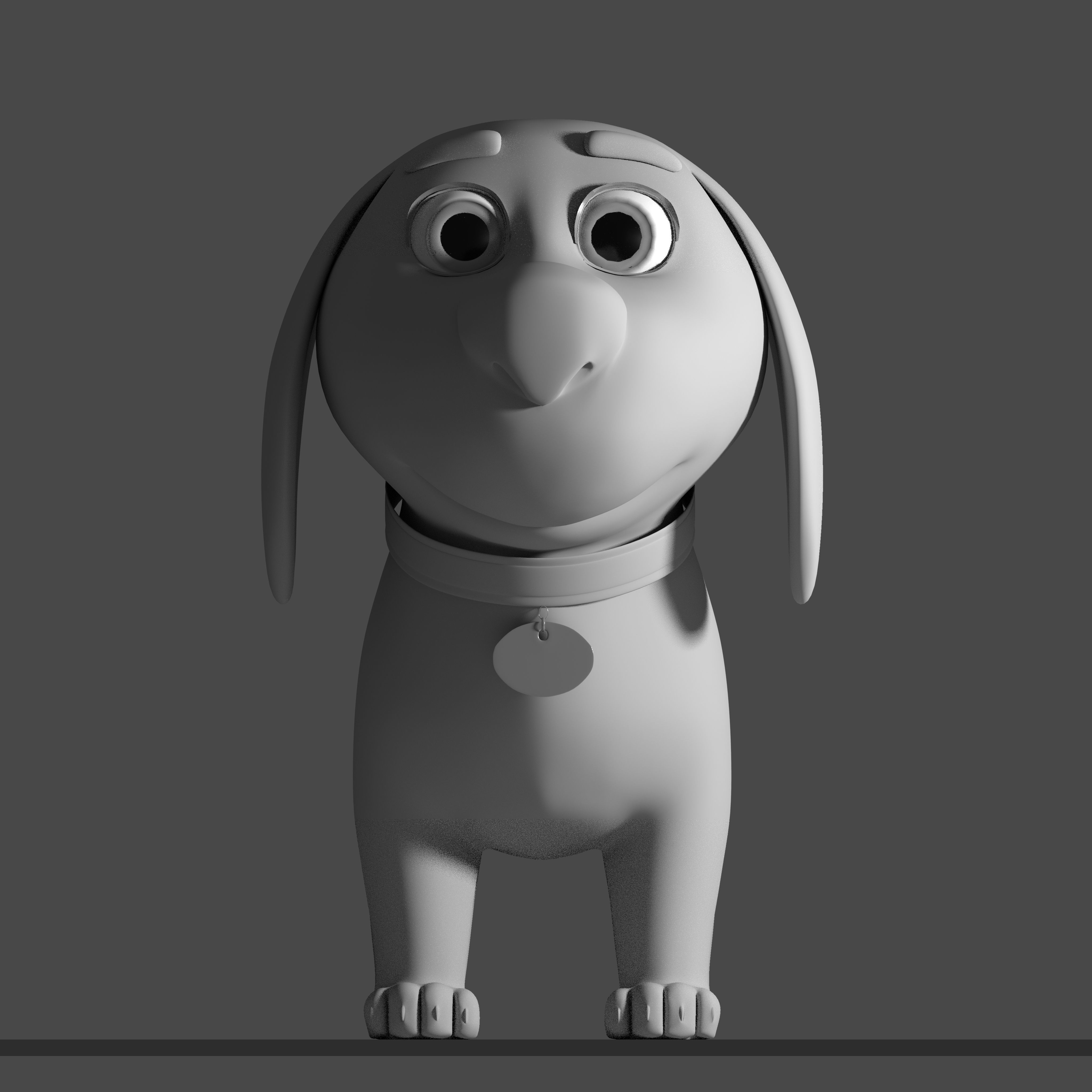 cute puppy 3d model 3D model_6