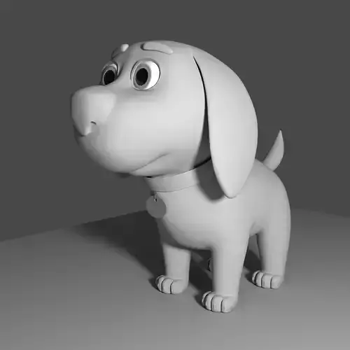 cute puppy 3d model